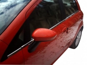 Хром нижние молдинги окон Nissan Micra III (K12; 02-10) 5D 4
