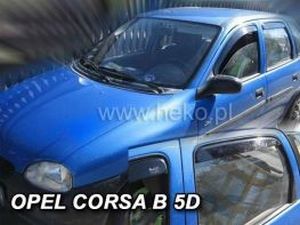 Дефлектори вікон Opel Corsa B (93-00) 5D Htb - Heko (вставні) 4