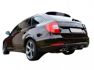 Диффузор задний Skoda Superb II (3T; 08-15) Универсал - два выхлопа 3