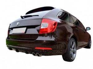 Диффузор задний Skoda Superb II (3T; 08-15) Универсал - два выхлопа 4
