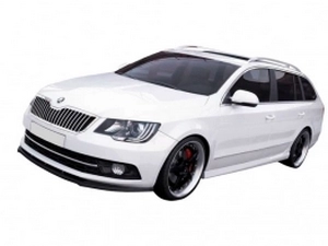 Спліттер передній Skoda Superb II (3T; 13-15) рестайлінг 3