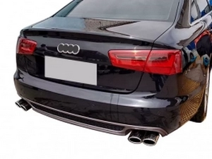 Диффузор заднего бампера Audi A6 C7 (11-14) - S6 соты стиль 4