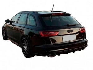 Диффузор заднего бампера Audi A6 C7 (14-18) рестайлинг - RS6 стиль 4