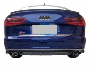 Диффузор заднего бампера Audi A6 C7 (14-18) рестайлинг - S6 стиль 3