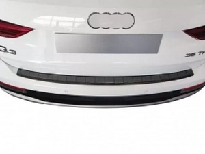 Накладка на задний бампер Audi Q3 II (F3; 18-) - Avisa (черная) 5