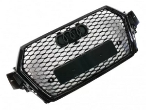 Решётка радиатора Audi Q7 II (4M; 16-20) - RSQ7 стиль (черная) 2