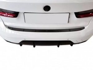 Накладка на бампер BMW 3 G20 M-пакет (18-) - Avisa (чёрная) 5