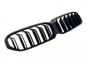 Решётка BMW 5 G30 / G31 LCI (20-23) - двойные рёбра (матовая) 3