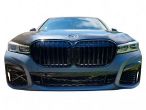 Решітка BMW 7 G11 / G12 LCI (19-22) - одинарні ребра (глянсова) 4