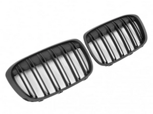 Решётка BMW X1 F48 (15-19) - двойные рёбра (матовая) 2
