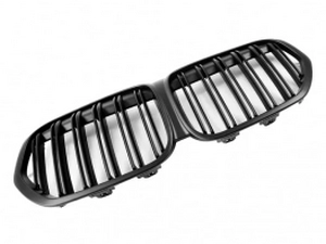 Решётка BMW X1 F48 LCI (19-22) - двойные рёбра (матовая) 2