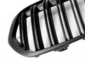 Решётка BMW X1 F48 LCI (19-22) - двойные рёбра (матовая) 3
