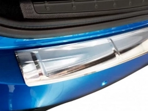 Накладка на задний бампер BMW X1 F48 M-Pack (15-22) - Avisa (серебряная) 2