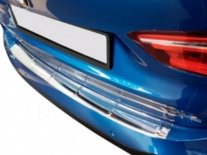 Накладка на задний бампер BMW X1 F48 M-Pack (15-22) - Avisa (серебряная) 4