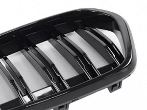 Решётка BMW X2 F39 (18-23) - двойные рёбра (глянцевая) 3