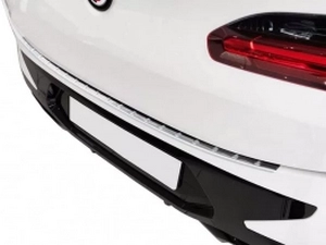 Накладка на задний бампер BMW X4 G02 M-Pack LCI (21-24) - Avisa (серебряная) 6