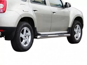 Пороги боковые Dacia Duster I (HS; 10-17) - трубы 3