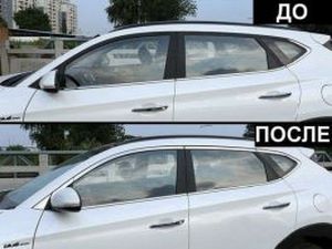 Хром верхние молдинги стёкол HYUNDAI Tucson III TL 1 1