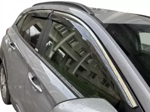 Дефлектори вікон Hyundai Kona II (SX2; 23-) - Hawk (з хром молдингом) 3