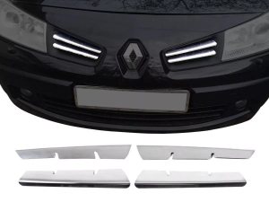 Хром на решітку радіатора Renault Megane II (06-09) - Carmos