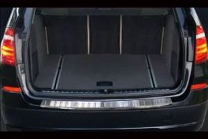 Накладка на задний бампер BMW X3 F25 (14-17) рестайлинг - Avisa (стальная) 2