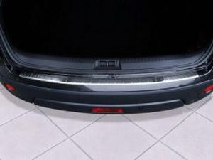 Накладка на задний бампер Nissan Qashqai I (J10; 07-13) - Avisa (стальная) 3