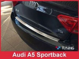 Накладка на задній бампер Audi A5 (8T; 09-16) Sportback - Avisa (сталева) 4