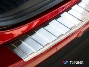 Накладка на задний бампер Mazda CX-5 I (KE; 12-17) - Avisa (стальная) 3