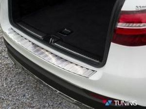 Накладка на задний бампер Mercedes GLC X253 (15-/20-) - Avisa (стальная) 4