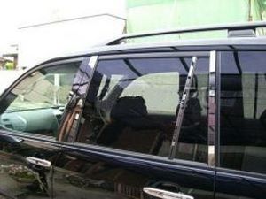 Хром молдинги дверных стоек Toyota LC J120 Prado III (02-09) 4