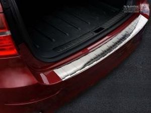 Накладка на задний бампер BMW X6 E71 (08-14) - Avisa (сталь) 4