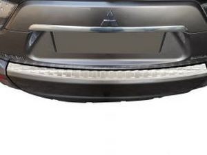 Накладка на задний бампер Peugeot 4007 (07-12) - Avisa (стальная) 7