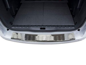 Накладка на задний бампер Peugeot 5008 I (T87; 09-16) - Avisa (стальная) 3