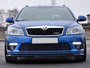 Спліттер передній Skoda Octavia A5 RS (09-13) рестайлінг 2