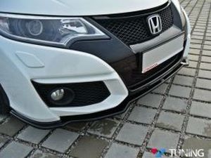 Спліттер передній Honda Civic 9 (14-17) Hatchback рестайлінг 2