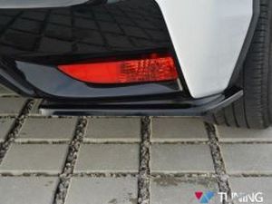 Задние угловые сплиттера Honda Civic 9 (14-17) Hatchback рестайлинг 4