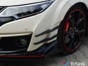 Обтекатели боковые бампера Honda Civic 9 Type R (15-) 3