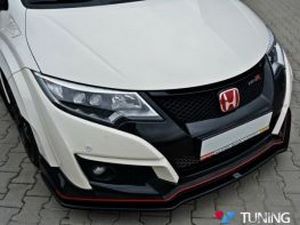 Передній спліттер V.1 Honda Civic 9 Type R (15-) 2