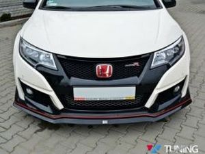 Передній спліттер V.2 Honda Civic 9 Type R (15-) 3