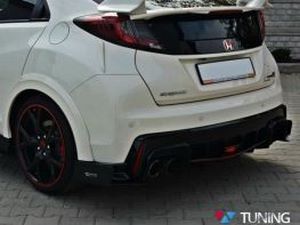 Гоночные задние боковые сплиттера Honda Civic 9 Type R (15-) 6