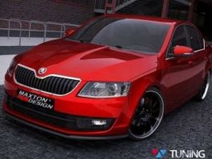 Сплиттер передний Skoda Octavia A7 (13-) - V.1 2