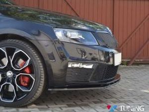 Сплиттер передний Skoda Octavia A7 RS (13-17) - V.1 3