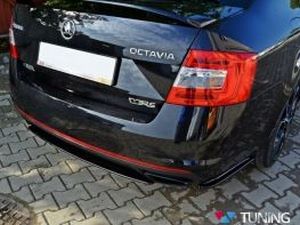Сплиттер задний центральный Skoda Octavia III A7 RS (13-19) 2