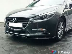 Сплиттер передний Mazda 3 (BM) (16-18) рестайлинг 4