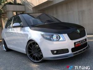 Спліттер передній Skoda Fabia II (07-09) 2