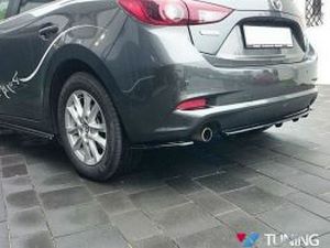 Сплиттер задний центральный Mazda 3 (BM) (16-18) рестайлинг - с рёбрами 2
