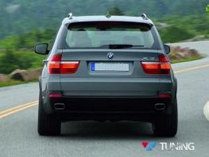 Насадки овальные BMW X5 E70 (2006-2010) - на автомобиле 7