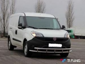 Защита передняя Fiat Doblo II (10-22) - труба двойная 2