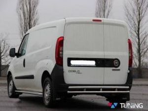 Защита задняя FIAT Doblo II (2010-) труба двойная 2