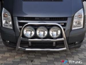 Кенгурятник высокий Ford Transit III (Mk7; 06-14) - под фары